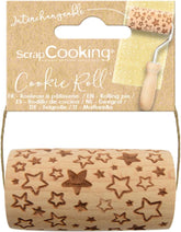 LEFTOVER COOKING - Mini Rouleau à Pâtisserie en Bois "Étoile" - Décoration Impression en Relief - Moule de Cuisson pour Décorer Biscuits, Biscuits et Biscuits - 5302