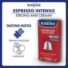 Caffe Borbone Espresso Force 9/10 Compatible Nespresso 10 Capsules de Café
