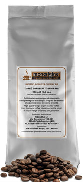 Boabe de cafea indiană Robusta Cherry AB 250 g - Cafea