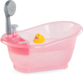 Corolle 9000141660 - Cadă de baie Mon Grand Poupon, cu funcție de pompă și rățușcă de cauciuc pentru toate păpușile de 30-36 cm, 32,5 cm, de la 3 ani