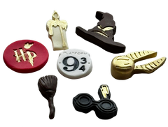 Harry Potter – Lot de 7 décorations comestibles en pâte à sucre, thème Poudlard