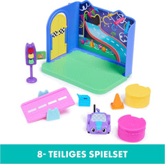 Chambre Deluxe Gabby's Dollhouse, salle de jeux Purr-Ific, salle de jeux avec voiture jouet Carlita, 2 meubles et 2 boîtes surprises avec accessoires, convient aux maisons de poupées à partir de 3 ans Naty Shop