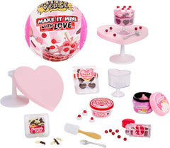 Miniversul MGA - Make It Mini with Love - Mini obiecte de colecție, kit de artizanat din rășină DIY, serie de Ziua Îndrăgostiților, replici de alimente, necomestibile - pentru colecționari și copii cu vârsta de 8 ani și peste
