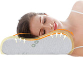 Oreiller en mousse à mémoire de forme, oreiller de soutien du cou, oreiller ergonomique pour différentes positions de sommeil avec housse amovible, oreillers orthopédiques cervicaux Naty Shop Blanc