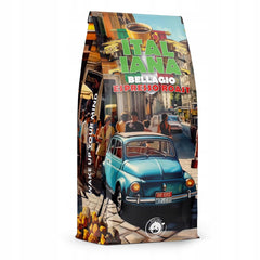 Café en grains torréfiés Italiana Bellagio 1kg | 80% Arabica et 20% Robusta | avec des notes de noix et de chocolat noir | fraîchement torréfié, faible acidité | pour machines à café | Café Orque Bleu
