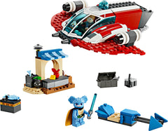 LEGO Star Wars : Les aventures du jeune Jedi Crimson Firehawk, coffret de démarrage pour enfants avec vaisseau spatial à construire, speeder bike et 3 figurines, cadeau pour garçons et filles de 4 ans 75384 Ensembles de construction Besuche den LEGO-Store