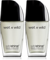 Wet n Wild Wild Shine Vernis à ongles, formaldéhyde, toluène, sans phtalates, formule longue durée à séchage rapide, couche de finition mate (lot de 2)