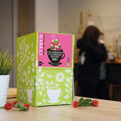 Cupper Thé aux fruits bio Canneberge Framboise | Thé à la framboise | 250 sachets de thé non blanchis | Grand paquet | Parfait pour le bureau | Écologique | Commerce équitable