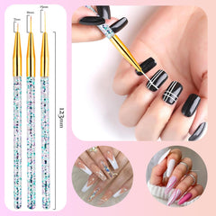 31 StĂŒck Professionelle Nagel Pinsel Set, Dual-Ended Nagelpinsel,Pinsel FĂŒr GelnĂ€gel,Acryl Nail Art Pen,Nail Art Dotting Tools,Nail Brush FĂŒr DIY Nagelkunst Salon Design