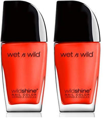 Wild Shine Vernis à ongles sans formaldéhyde, sans toluène ni phtalate, formule longue durée à séchage rapide, vague de chaleur (lot de 2)
