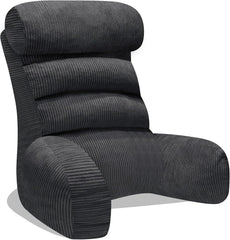 Oreiller de lecture pour lit et canapé, coussin de dossier de lit, oreiller de lecture pour adultes, confortable pour s'asseoir, lire et regarder la télévision sur le sol ou le canapé (gris foncé, 65 x 30 cm)