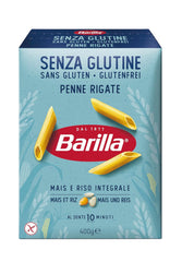Pâtes Barilla Penne Rigate sans gluten à base de délicieux maïs et riz - parfaites pour les personnes atteintes de la maladie cœliaque ou d'intolérance au gluten (14 x 400 g)