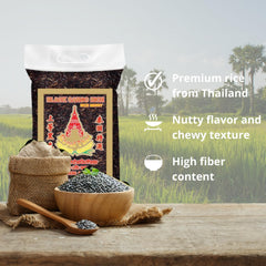 ROYAL THAI RICE - Riz noir à grains longs (grains de riz) - 1 x 1 kg