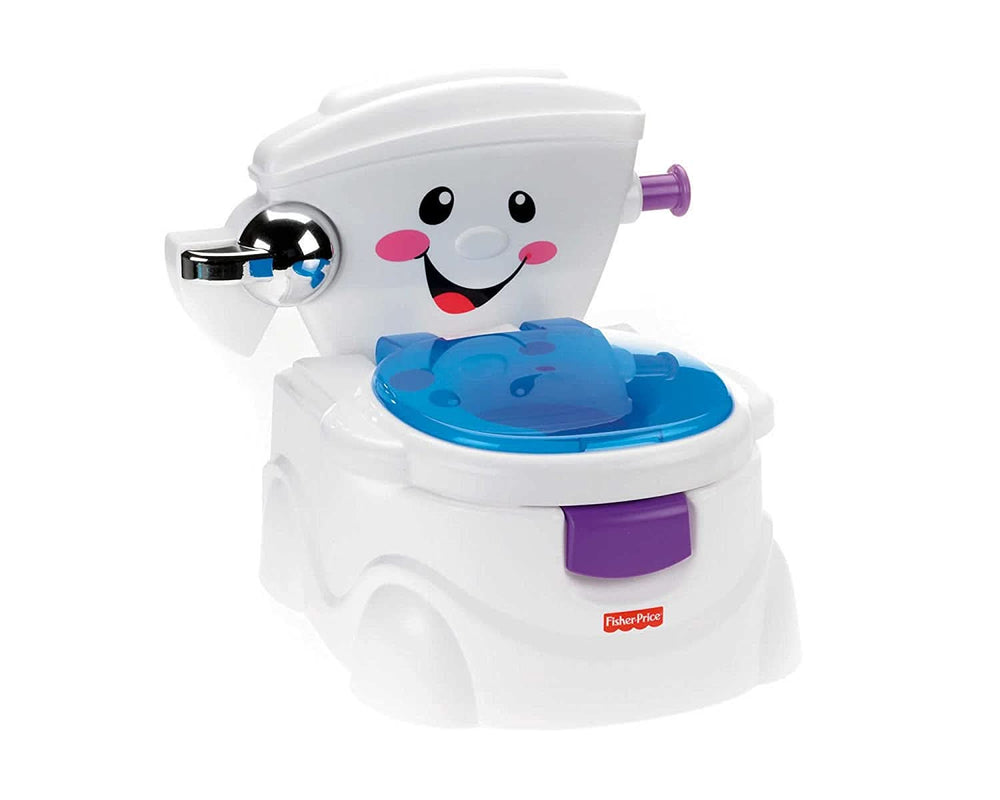Fisher-Price Meine Erste Toilette, Baby Töpfchen, Mit Musik & Lustigen Sätzen, Tragbare Baby Toilette, Abnehmbarer Toilettenaufsatz, Deutsche Version, Ab 1 Jahr, P4326 Accessoires Alimentation et allaitement Bebe Naty Shop