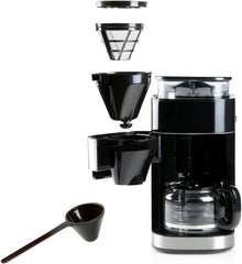 Machine à expresso DOMO DO721K "Grind and Brew" - Fonction Bean-to-Cup - Écran LCD - Pour café moulu ou grains entiers - 1,5 L