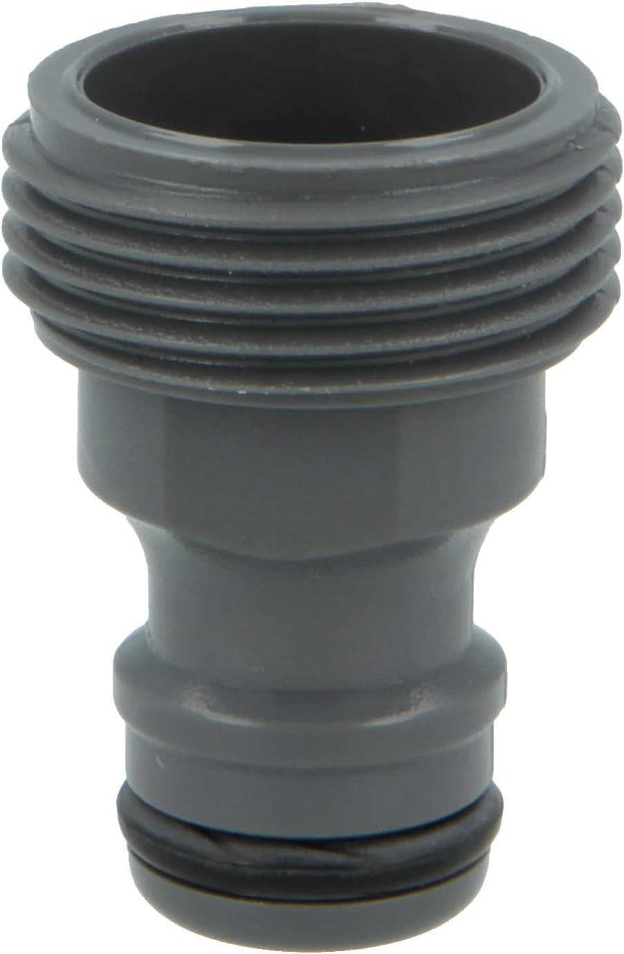 Amig - Adaptateur mâle pour raccordement de robinet 3/4 pouces | Raccordement rapide et facile pour les conduites d'eau | Connexion filetée | Plastique ABS et caoutchouc | Gris