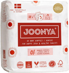 Couches bébé taille 3M (4-8 kg) - 1 sachet de 28 - Sans substances nocives, écologiques, très absorbantes, adaptées à un usage nocturne, ultra fines et douces - Fabriquées au Danemark