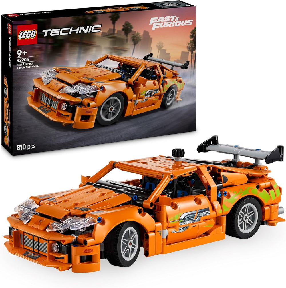 LEGO Technic Fast and Furious Toyota Supra MK4 - Jeu de voiture - Avec moteur à 6 cylindres et porte-clés - Ensemble de modèles pour jeunes et filles à partir de 9 ans - Idée cadeau pour le anniversaire 42204