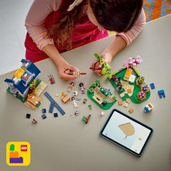 LEGO Friends House and Flower Garden L'Apiculteur Ensemble de construction Nature Playset Cadeau pour les filles de 12 ans et plus Ensemble de modèles à construire 4 figurines et figurines d'animaux Chat et lapin 42669 Jeux de construction Besuche den LEGO-Store