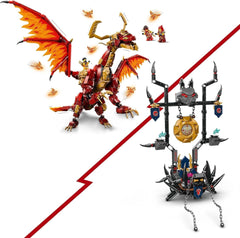 LEGO NINJAGO Dragonul de primăvară al mișcării, jucărie de aventură pentru copii, set de joacă Ninja cu 6 minifigurine, cadou de ziua de naștere pentru băieți și fete începând cu vârsta de 12 ani, set de joacă Fantasy 71822 Seturi de constructie Besuche den LEGO-Store