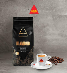 Delta Cafés - Café en Bois Diamant - 2 Packungen à 1 kg - Intensité 8 - Mélange de café en bois et de Robusta Arabica - Sehraromaticisch mit Noten von gerösteten Nüssen