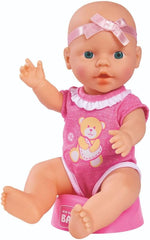 Simba 105030069 - New Born Baby Puppe, Vollvinylpuppe mit Trink- und Nässfunktion, mit Geburtsurkunde und Zubehör, 4 Teile, 30cm, Babypuppe, ab 3 Jahre