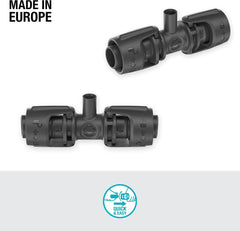 Pièce en T Gardena Micro-Drip-System pour buses de pulvérisation : Connexion entre des tuyaux de 13 mm et une buse de pulvérisation, arrosage automatique des plantes, technologie de connexion simple et rapide, réutilisable (13206-20)