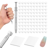 100Stks Latexfrei Nailart Schwämme, Ombre Nagelschwammpinsel, Nagelschwamm Mit Metallgreifer 100 Blatt Nailart-Mischpapier Aufbewahrungsbox, Maniküre Schwamm Applikator Für Farbverlauf Nailart