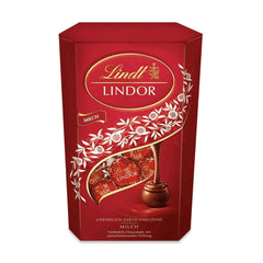 Chocolat Lindt | Cornet de chocolat au lait LINDOR | 500g | 38 boules de chocolat au lait fourrées fondantes | Cadeau chocolat