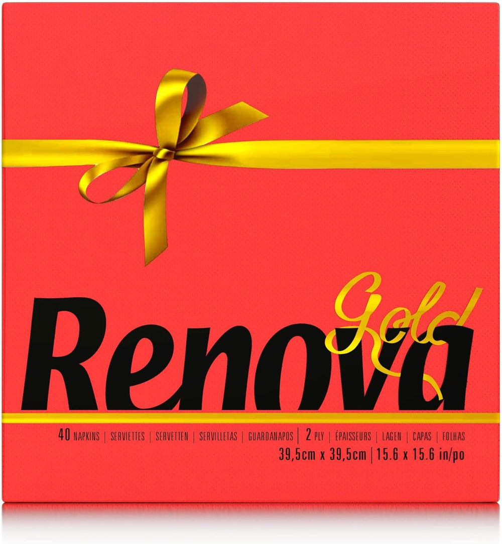 Serviettes en papier Renova Rouge Or - 40 Serviettes