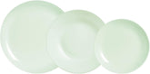 Service de table en verre opale, vert, 12 pièces, pour 4 personnes