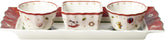 Villeroy & Boch - Service à sauce Toy's Delight, 4 pièces, plateau de service avec bols, ensemble de bols à sauce de Noël, décoration de table jouet, plateau de service, bols, vaisselle de Noël, porcelaine premium