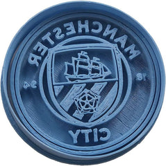 Équipe de football de Manchester City Bleu 8 x 7 x 1,5 cm