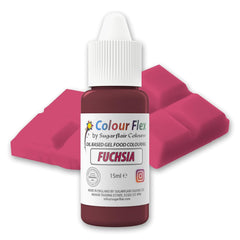 Colorant alimentaire à base d'huile Sugarflair Colourflex Fuchsia, colorant alimentaire liquide hautement concentré, colorant alimentaire pour crème au beurre, chocolat, pâte, fondant, glaçage et plus encore - 15 ml