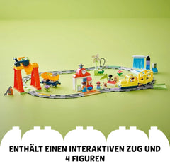LEGO DUPLO Town Grand chemin de fer interactif, jouet de construction pour les tout-petits à partir de 3 ans, locomotive Push & Go avec lumières et sons, pièces de rail, jouet éducatif pour enfants d'âge préscolaire 10428 Ensembles de construction Beuche den LEGO-Store