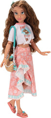Poupée Vaiana avec accessoires, 29cm, 13 points d'articulation, sous licence officielle Jakks Pacific. Complet avec des accessoires combinables et une bague Mickey étincelante !