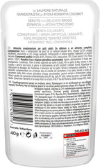Crystal Delicate Suppenfond für die Katze, mit natürlichem Lachs, garniert mit Gemüse, 40 g, 32 Stück