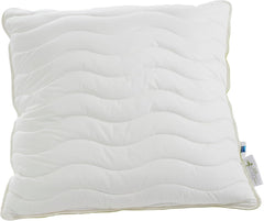 Oreiller Badenia Trendline Eco Aerelle Bleu 80 X 80 Cm, blanc, certifié Oeko-Tex, produit selon la norme de qualité allemande Oreillers standard Naty Shop