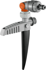 Raccord de robinet Gardena avec arrêt d'eau, sortie d'eau : raccord pour bouchon d'eau (code article 8254), sortie d'eau (code article 8250, 8266), partie du système de tuyauterie (05327-20), gris