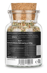 Ankerkraut Eintopf, Linsen, Beans and Gemüse, Gewürz-Mischung, Vielfalt für jeden Gesmack, ohne Gesmackverstärker, lecker schmecker, 90 g dans un verre en liège