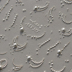 JMEOWIO 3D Nail Sticker Perlenlinie Nail Art Sticker Selbstklebend Nagelaufkleber 5D Stereoskopisch Dekoration Nageldesign Zubehör 1 Blatt