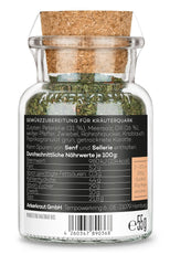 Ankerkraut Kräuterquark Dip, Gewürzmischung für Quark, Ohne Geschmackverstärker, Premium Qualität, Alternative Yaourt and Soja-Quark, Aufstrich selber machen, 55 g dans un verre en liège