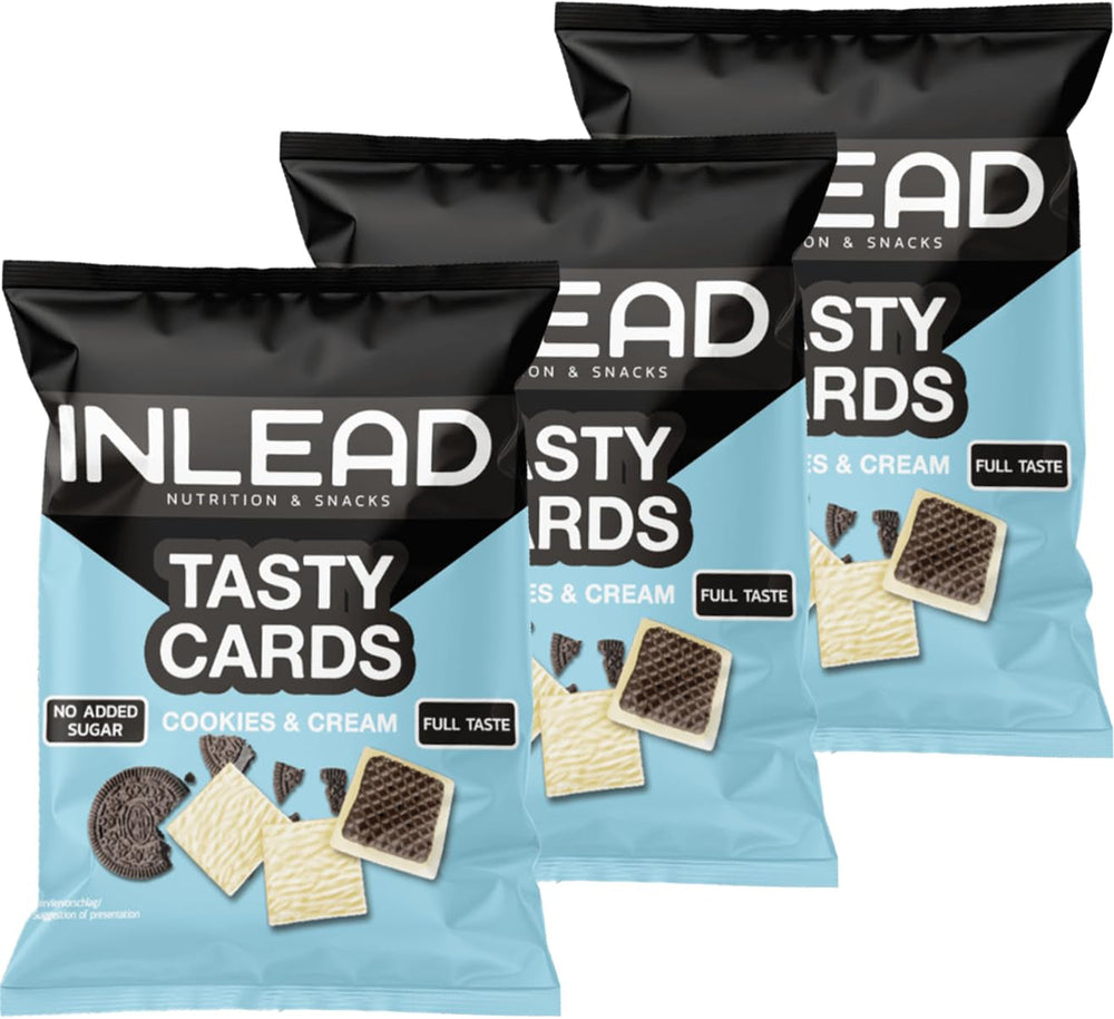 - Cartes savoureuses - Biscuits au chocolat sans sucre fourrés crémeux | Se faire dorloter consciemment pour les enveloppes | Snack hypocalorique - 3 x 52g (Cream Cookies)