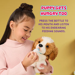 Little Live Pets Mon vraiment vrai chiot – Patchs ; Chiot interactif ; plus de 60 sons/réactions ; aspect réaliste ; 1 sur 72 variantes ; ensemble de jeu avec sac de transport ; piles incluses ; 5 ans et plus