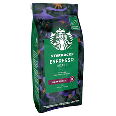 STARBUCKS Espresso Roast, torréfaction noire, grains de café entiers 200 g (paquet de 6)