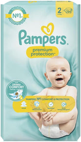 Pampers Premium Protection T2 – 54 pièces