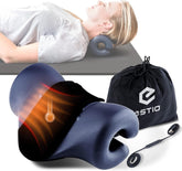 Naty Shop Écarteur de cou avec chaleur, Écarteur de cou pour douleurs cervicales, Écarteur de cou pour maux de tête, Cou nuageux pour étirement du cou, Oreillers orthopédiques cervicaux orthopédiques Naty Shop Bleu foncé