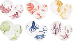 Assiette Excelsa Flora & Fauna, céramique, multicolore