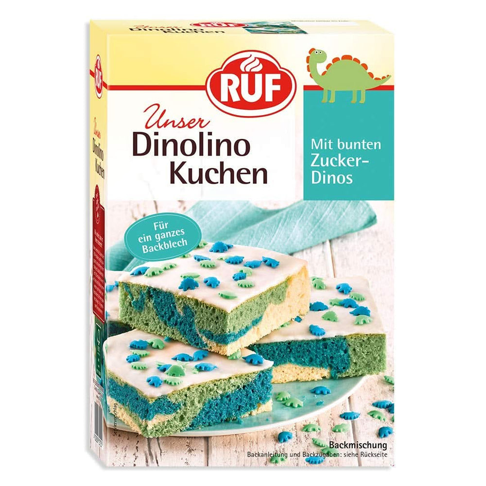 RUF Dinolino Cake, Gâteau en feuille tricolore au goût de citron, 850 grammes Sprinkles Naty Shop Dino Cake