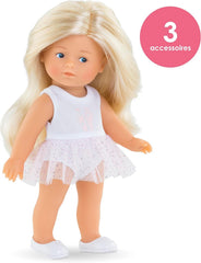 Les Trends Mini Corolline Rosy Ballerina Set, Vollvinylpuppe mit long Haar, extra Outfit in Geschenkbox, Vanilleduft, 20cm, ab 3 Jahren